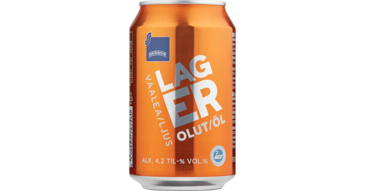 Rainbow Lager olut 4,2 % tölkki 0,33 L | S-kaupat ruoan verkkokauppa