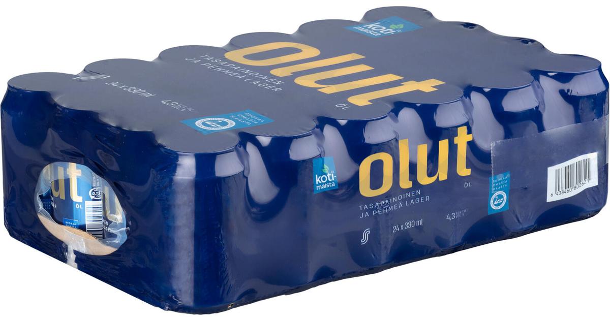 24-pack Kotimaista Lager olut 4,3 % tölkki 0,33 L | S-kaupat ruoan  verkkokauppa