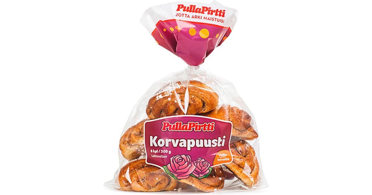 Pulla-Pirtti Korvapuusti 6/300g laktoositon kanelitäytteinen pulla |  S-kaupat ruoan verkkokauppa