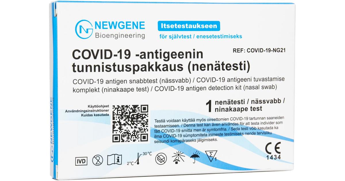 NEWGENE COVID-19 Antigeeni tunnistuspakkaus (nenätesti) 1kpl | S-kaupat  ruoan verkkokauppa