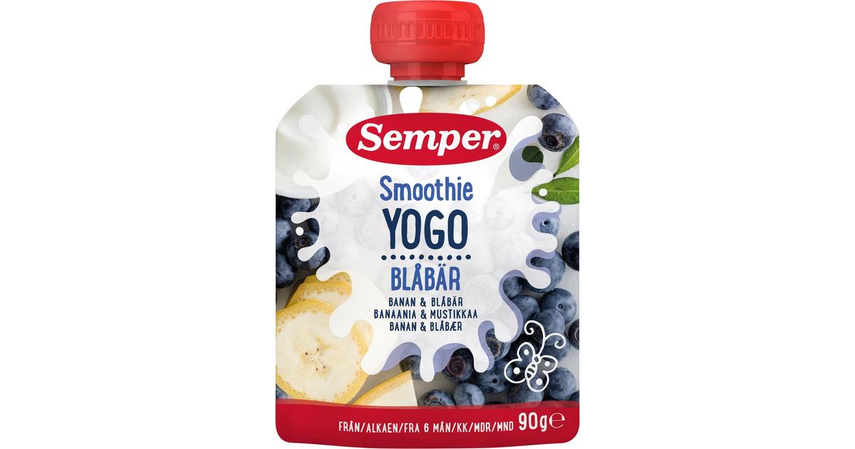 Semper Smoothie Banaani Mustikka jogurtti 6kk hedelmäsose 90g | S-kaupat  ruoan verkkokauppa