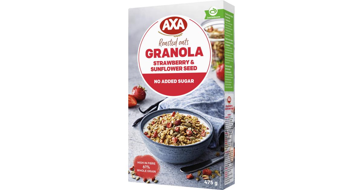 AXA Roasted Oats Granola Strawberry & Sunflower seed 475g | S-kaupat ruoan  verkkokauppa