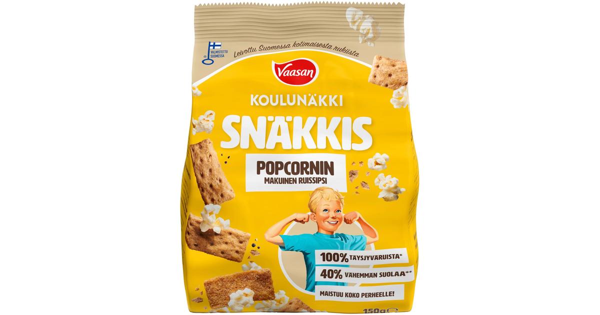 Vaasan Koulunäkki Snäkkis Popcorn 150g | S-kaupat ruoan verkkokauppa