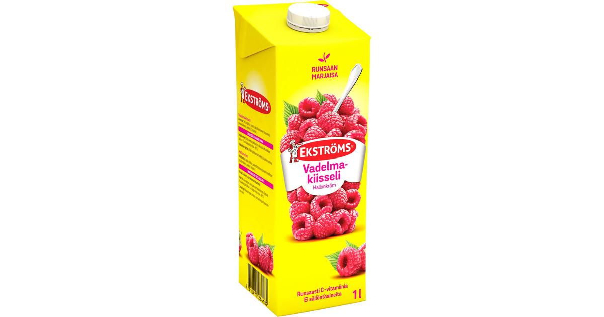 Ekströms Extra Prima vadelmakiisseli 1l | S-kaupat ruoan verkkokauppa