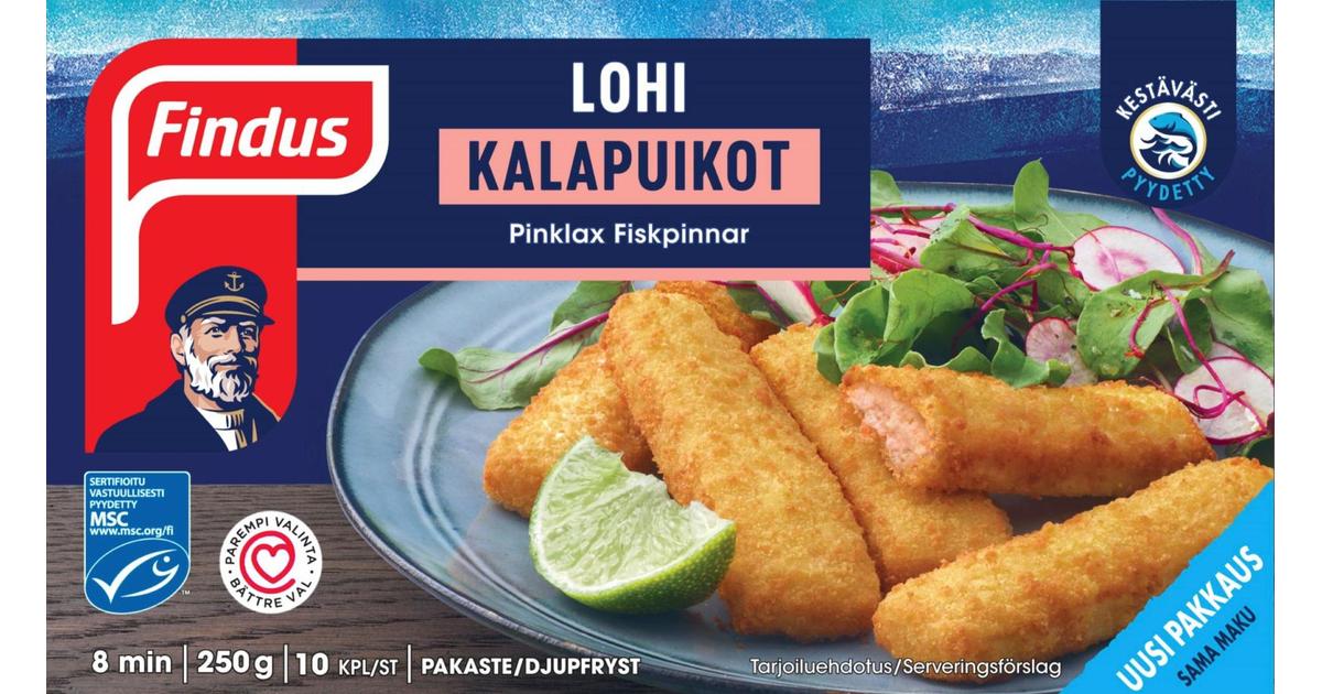 Findus Lohi kalapuikot MSC 250g, pakaste | S-kaupat ruoan verkkokauppa