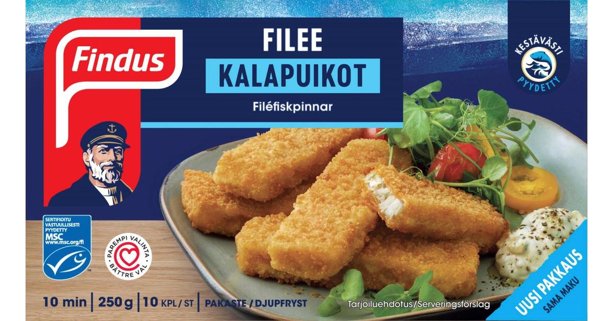 Findus Filee kalapuikot MSC 250g, pakaste | S-kaupat ruoan verkkokauppa