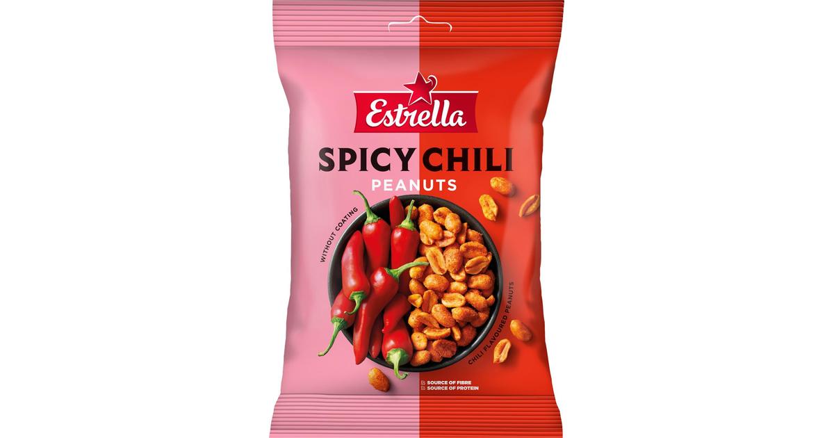 Estrella Spicy Chili Maapähkinät 140g | S-kaupat ruoan verkkokauppa