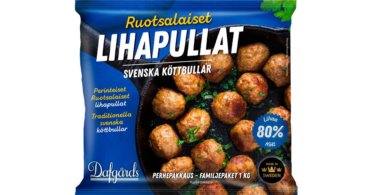 Dafgårds Ruotsalaiset lihapullat 1kg Kypsä pakaste | S-kaupat ruoan  verkkokauppa