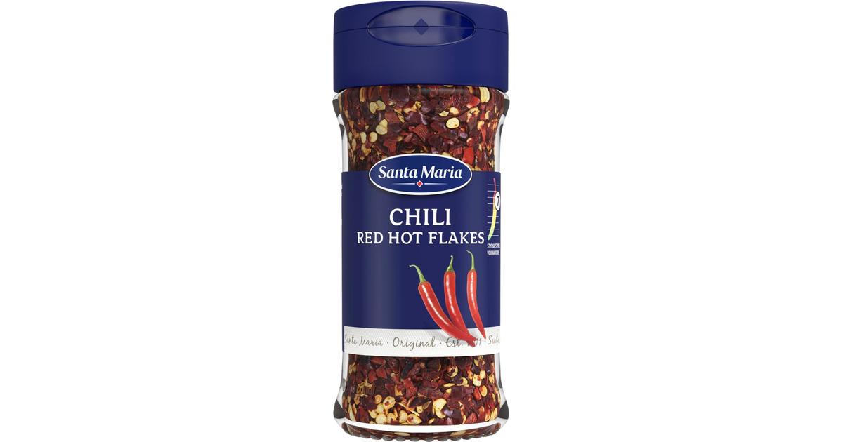 Santa Maria Red Hot Chili Flakes, tulinen rouhittu chiliseos, 28 g |  S-kaupat ruoan verkkokauppa