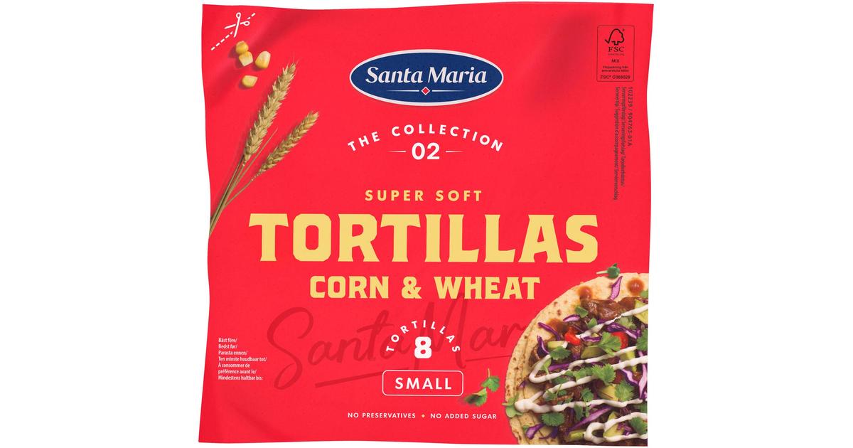 Santa Maria 200G Tortilla Corn & Wheat Small (8-pack) 200Gx14 | S-kaupat  ruoan verkkokauppa