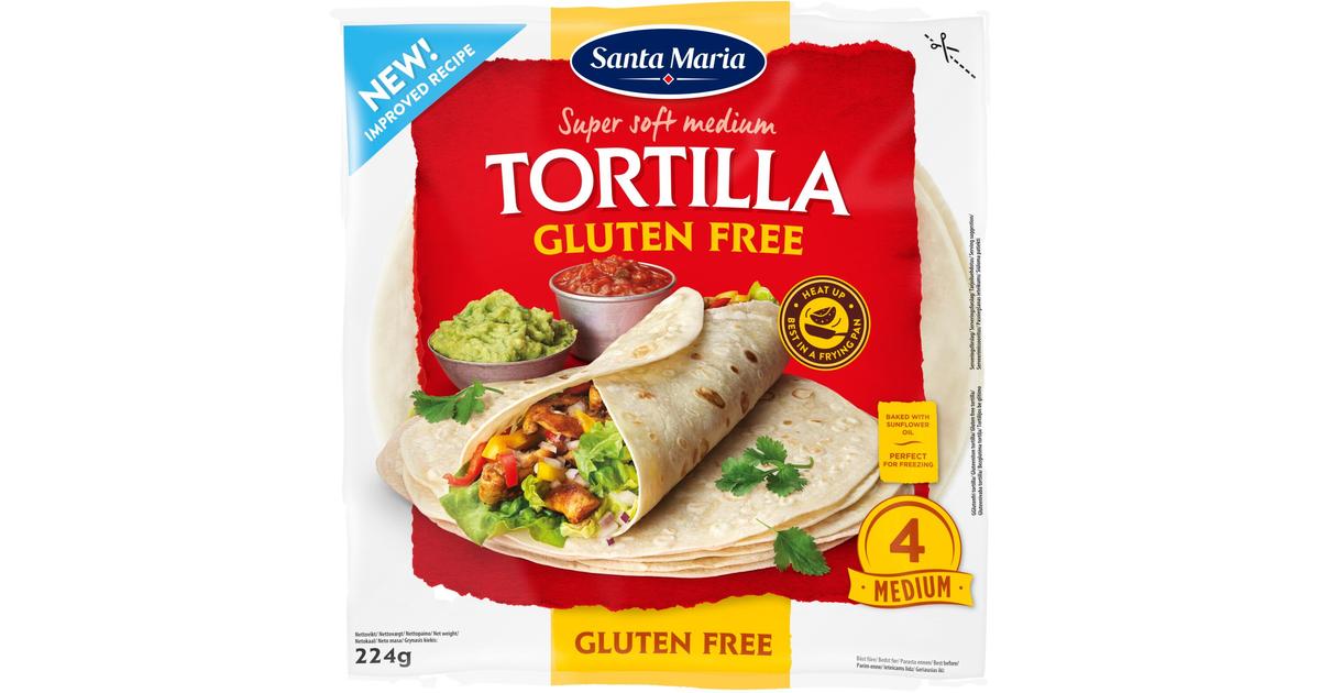 Santa Maria Gluteeniton Tortilla 4 kpl 224 g | S-kaupat ruoan verkkokauppa