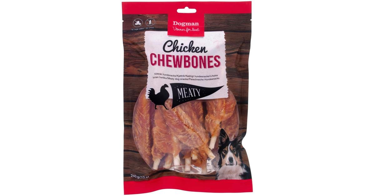 Dogman Meaty 240g 12kpl Chicken Chewbone koiraherkku | S-kaupat ruoan  verkkokauppa