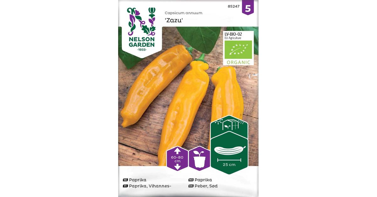 Nelson Garden Siemen Paprika, Zazu, luomu | S-kaupat ruoan verkkokauppa