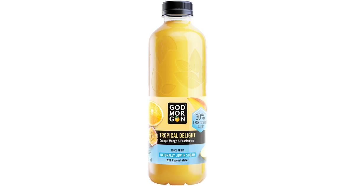 God Morgon Tropical Delight  Appelsiini-kookosvesi-omena-ananas-mango-passionhedelmätäysmehu 850 ml |  S-kaupat ruoan verkkokauppa