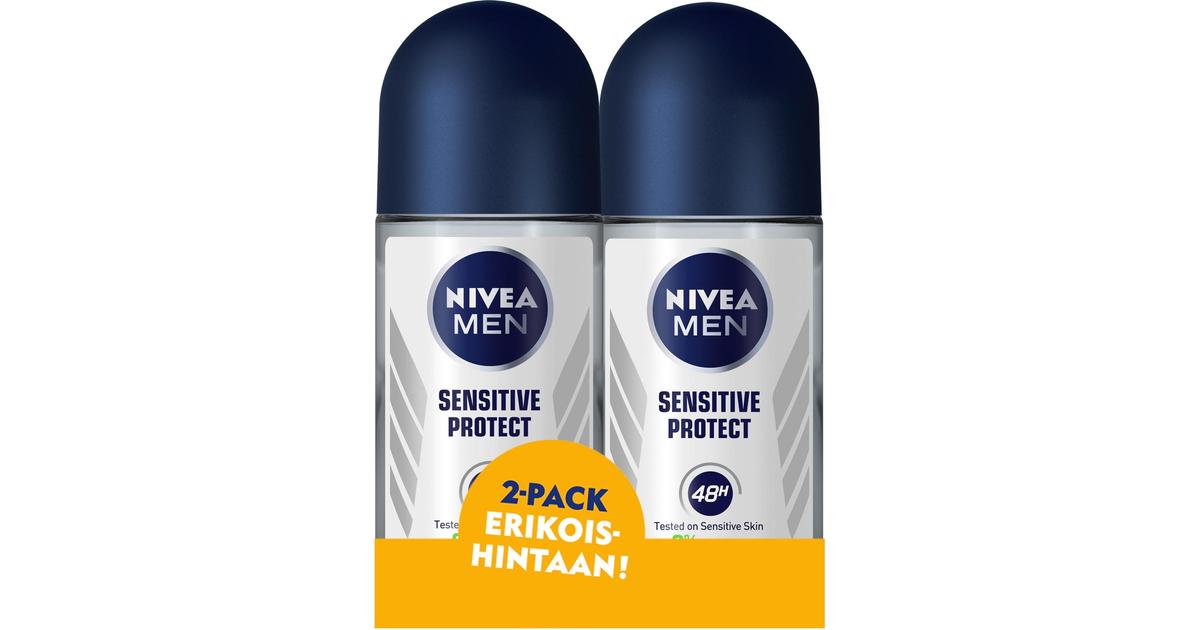 NIVEA MEN 2x50ml Sensitive Protect Deo roll-on -antiperspirantti | S-kaupat  ruoan verkkokauppa