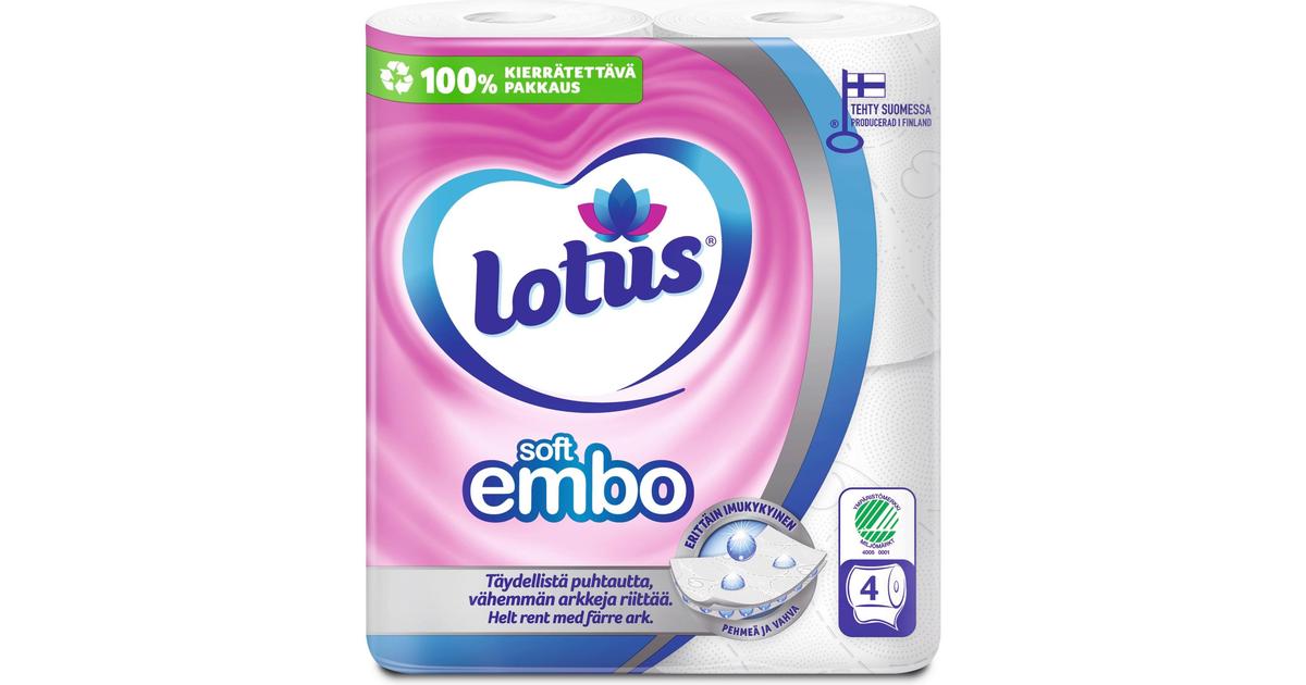 LOTUS Soft Embo WC-paperi 4 rll | S-kaupat ruoan verkkokauppa