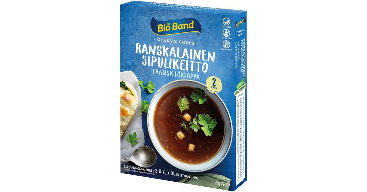 Blå Band gluteeniton laktoositon Ranskalainen Sipulikeitto 2 x 49g |  S-kaupat ruoan verkkokauppa