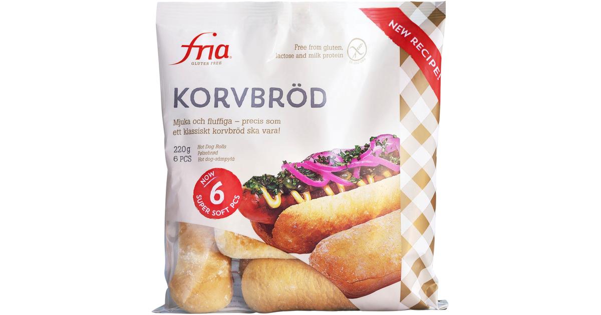 Fria Hot dog -sämpylä 220g/6kpl gluteeniton pakaste | S-kaupat ruoan  verkkokauppa