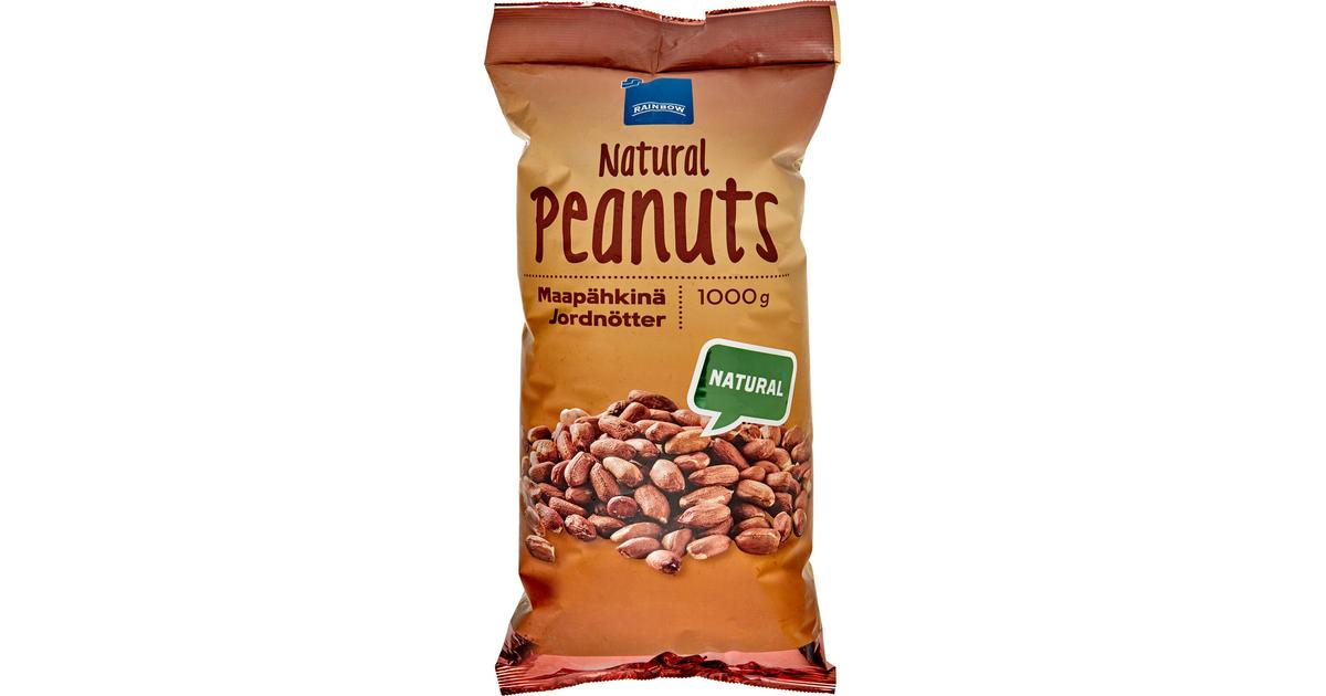 Rainbow 1kg Natural Peanuts maapähkinä | S-kaupat ruoan verkkokauppa