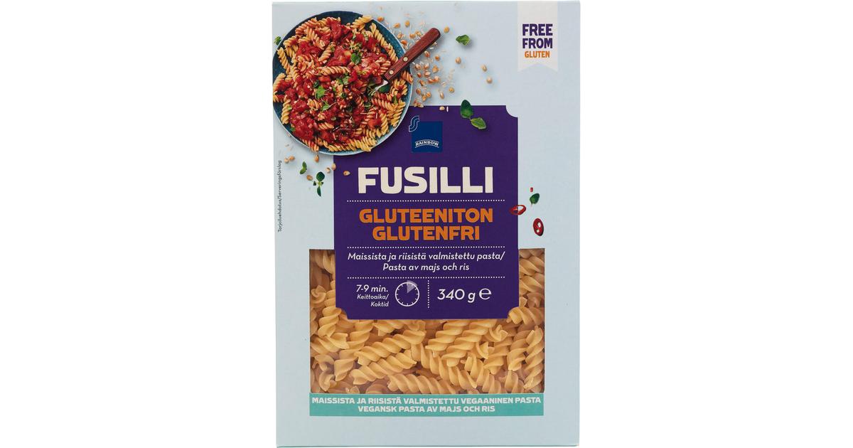 Rainbow Fusilli Gluteeniton 340g | S-kaupat ruoan verkkokauppa