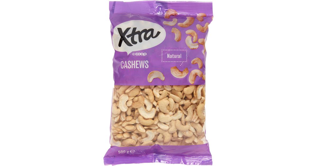 Xtra cashewpähkinät natural 500 g | S-kaupat ruoan verkkokauppa