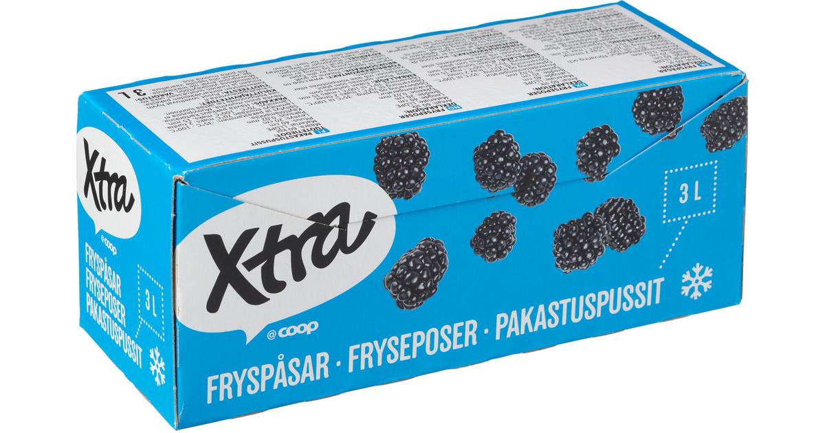 Xtra pakastuspussi 3L 60 kpl | S-kaupat ruoan verkkokauppa