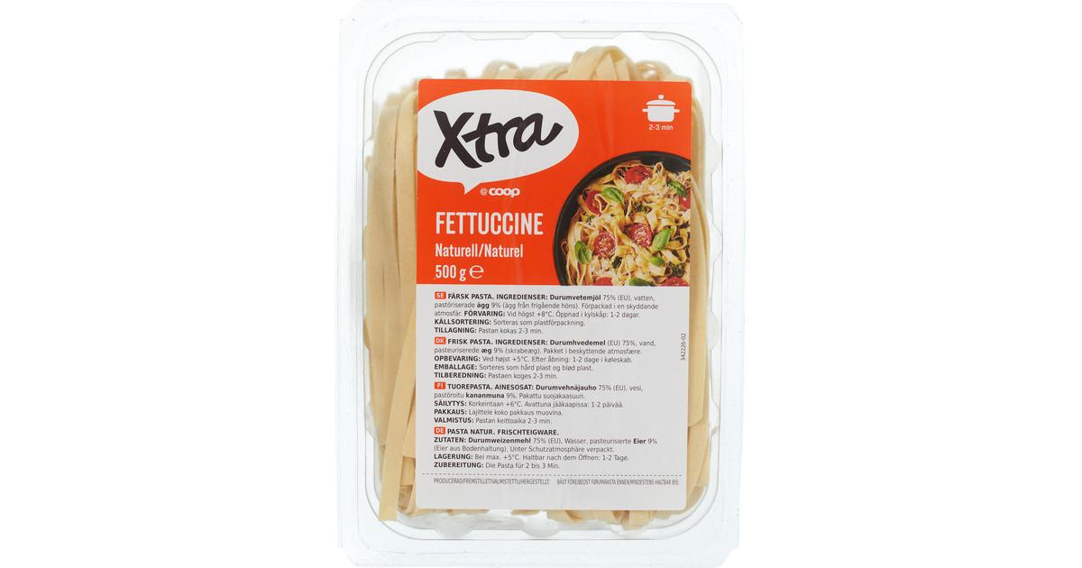 X-tra Fettuccine maustamaton tuorepasta 500g | S-kaupat ruoan verkkokauppa
