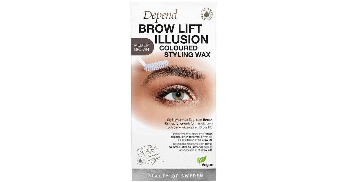 Depend Perfect Eye Brow Lift Illusion Coloured Styling Wax Medium Brown
