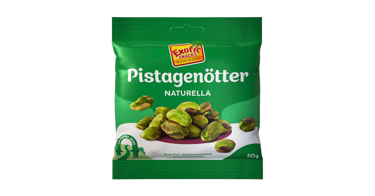 Exotic Snacks Kuoritut Pistaasipähkinät Naturel 50g | S-kaupat ruoan  verkkokauppa