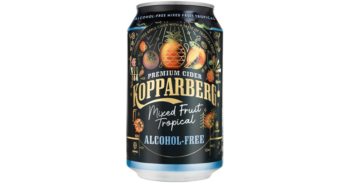 Premium Cider Kopparberg Mixed Fruit Tropical Alkoholiton, Alkoholiton  omenasiideri tölkki 33cl | S-kaupat ruoan verkkokauppa