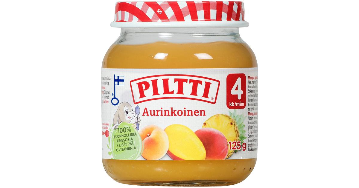 Piltti 125g Aurinkoinen hedelmäsose 4kk | S-kaupat ruoan verkkokauppa