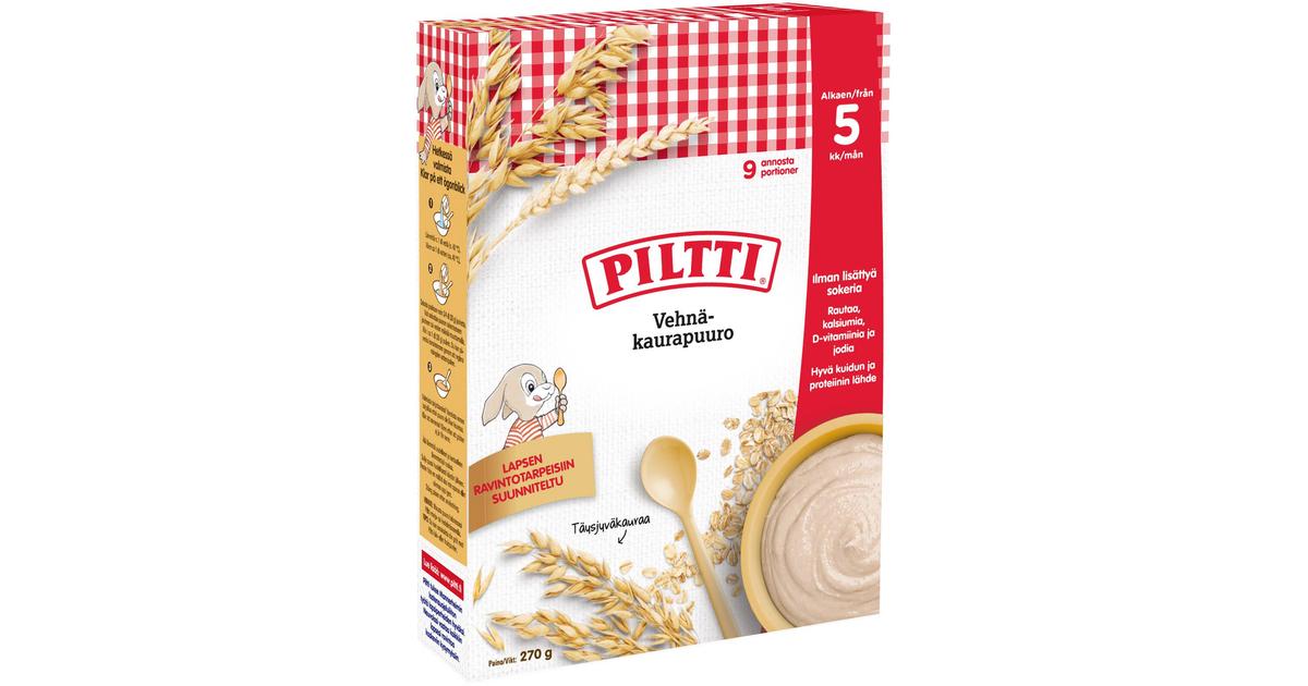 Piltti 270g Vehnä-kaurapuuro täysjyväpuurojauhe 5kk | S-kaupat ruoan  verkkokauppa