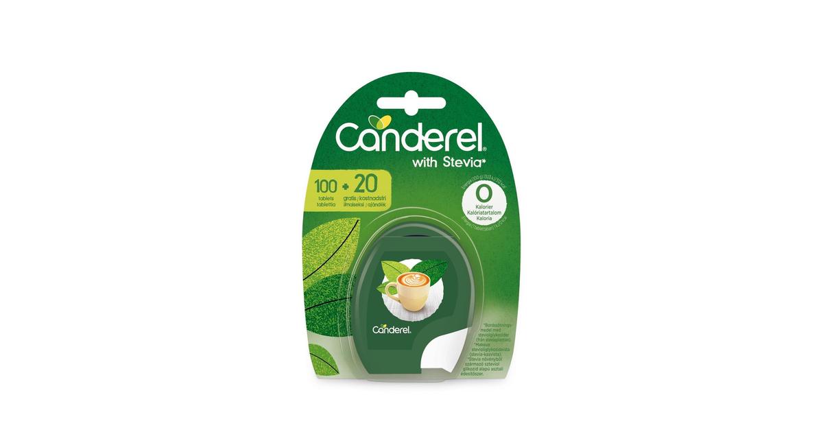 Canderel Stevia makeutusainepuriste 120kpl | S-kaupat ruoan verkkokauppa