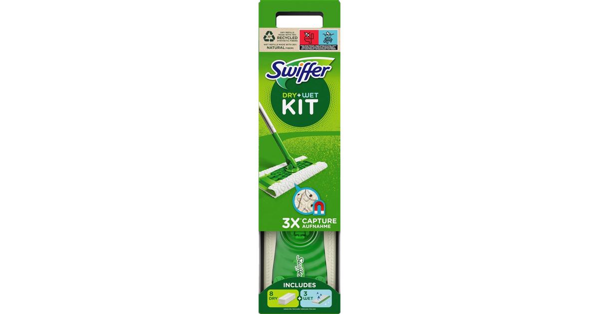 Swiffer Floor Starter Kit (varsi ja 8 kuivaa+3 kosteaa  pöly-/puhdistusliinaa) | Eprisma - prisma
