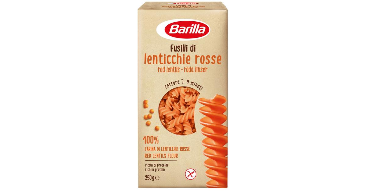 Barilla Fusilli punaiset linssit pasta 250g | S-kaupat ruoan verkkokauppa