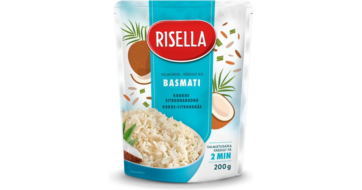 Risella Basmatiriisi kookos-sitruunaruoho 200g valmisriisi | S-kaupat ruoan  verkkokauppa