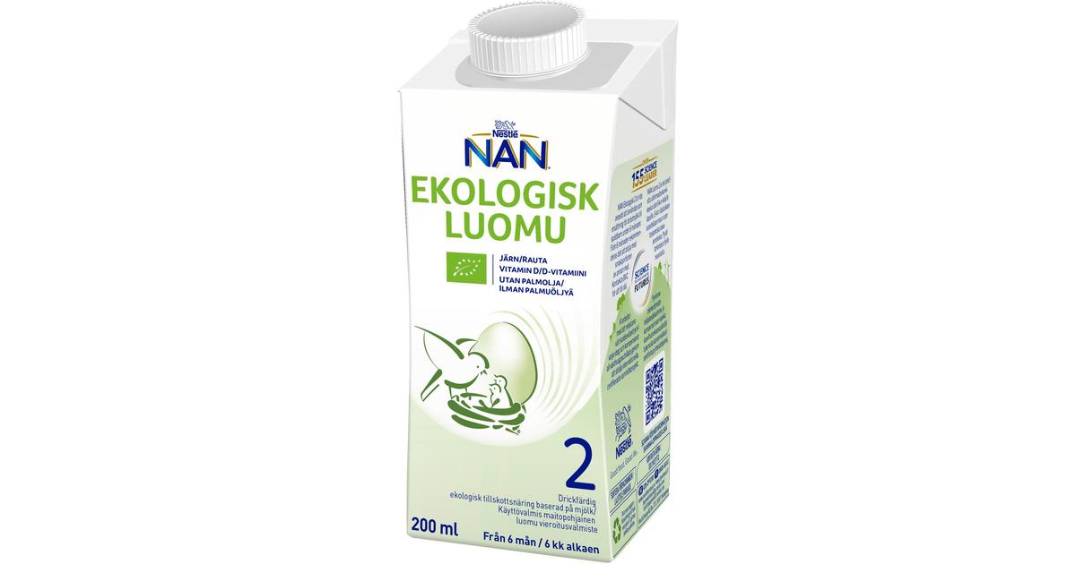 Nestlé Nan 2 Käyttövalmis maitopohjainen luomu vieroitusvalmiste 200ml ...