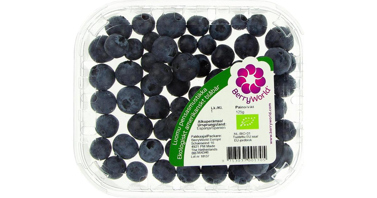 Berry World Luomu Pensasmustikka 125g | S-kaupat ruoan verkkokauppa