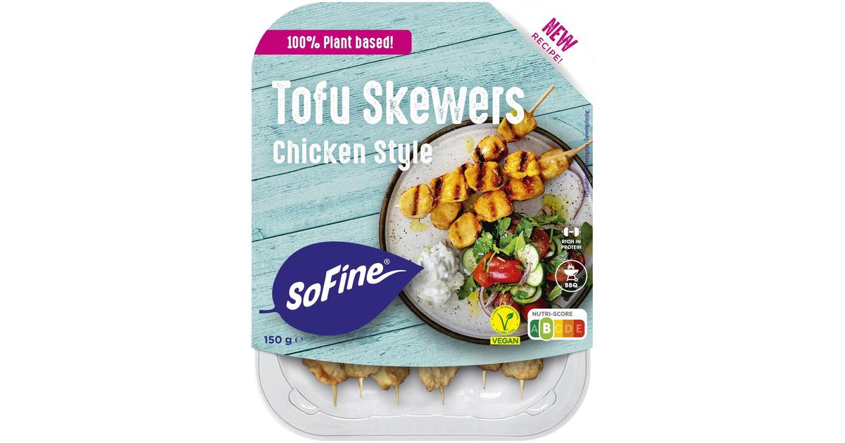 SoFine Tofu Skewers chicken style vartaat vegaaninen 150g | S-kaupat ruoan  verkkokauppa