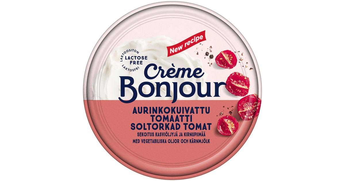 Crème Bonjour 200g Aurinkokuivattu Tomaatti tuorejuusto laktoositon |  S-kaupat ruoan verkkokauppa