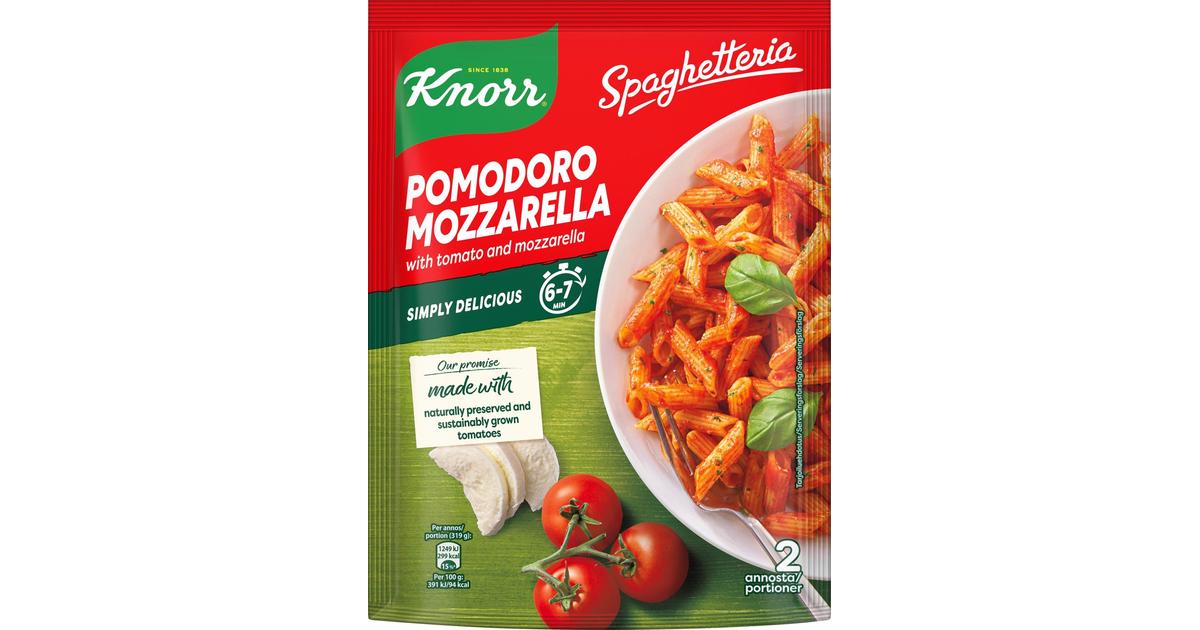Knorr Spaghetteria Tomaatti-mozzarella pasta-ateria 163 g 2 annosta |  S-kaupat ruoan verkkokauppa
