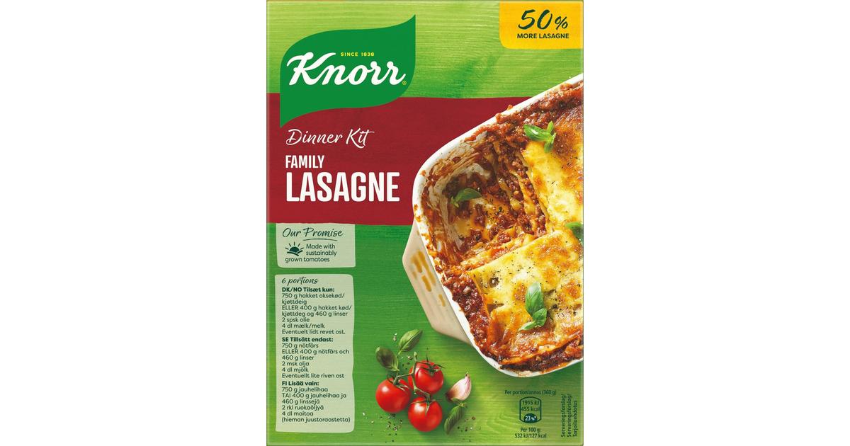 Knorr Family Lasagne ateria-aines Ei lisättyä sokeria 350 g 6 annosta |  S-kaupat ruoan verkkokauppa