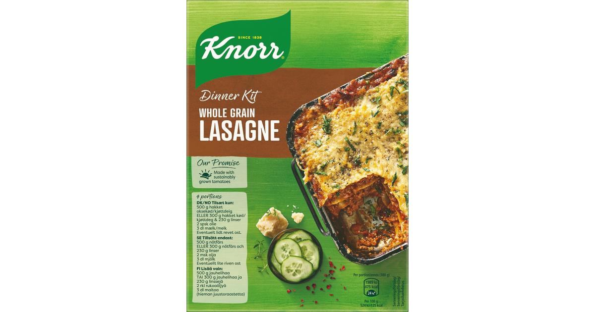 Knorr Täysjyvä Lasagne Ateria-aines Sisältää täysjyväpastaa 265 g 3–4  annosta | S-kaupat ruoan verkkokauppa