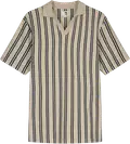 Striped beige/black/white