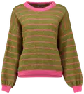 avocado/pink stripe