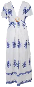 Valkoinen/sininen