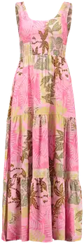 8293 pink berry palm leaf