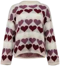 beige/burgundy heart Loppu varastosta 