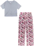 Grey/pink AOP