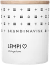 Skandinavisk LEMPI Tuoksukynttilä puukannella 65g, valkoinen